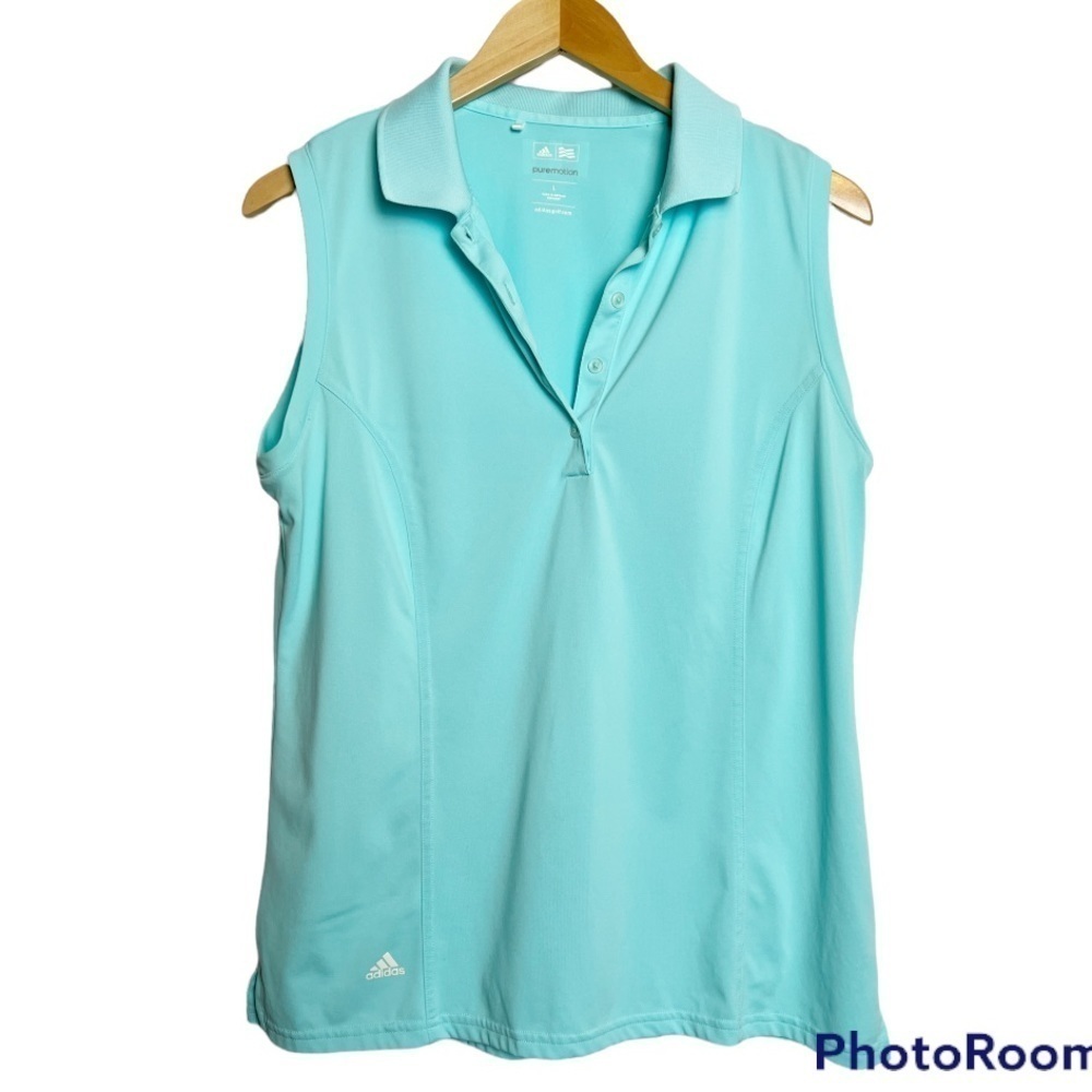 Adidas Pure Motion Sleeveless Golf Tee Mint Size Large